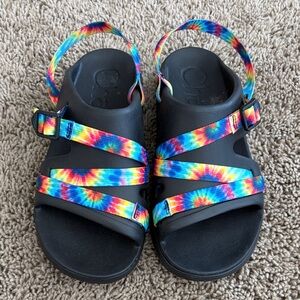 Big Kids Chaco Chillos Sport Tie Dye Sandals - Size 6